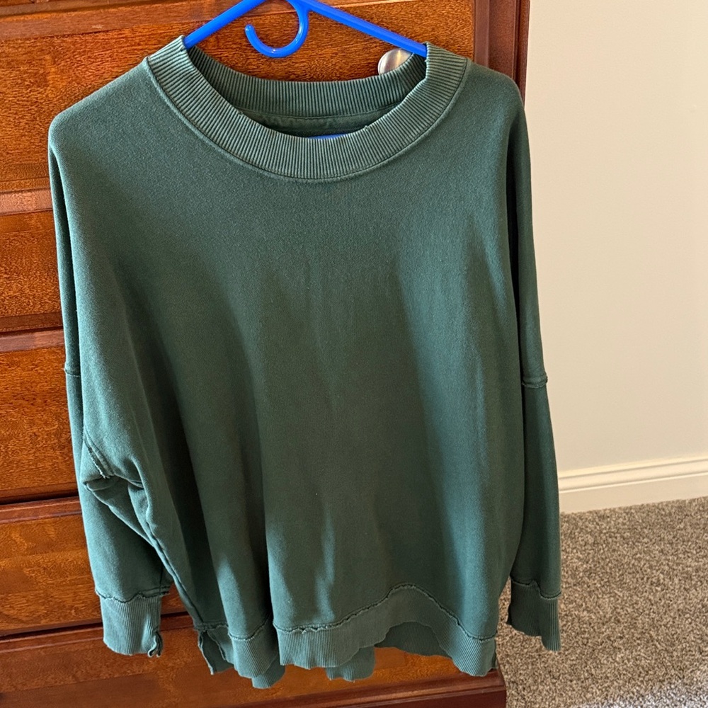 aerie Olive Green Pullover Sweatshirt